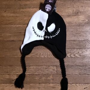 Black and White Nightmare Before Christmas Knit Hat Unisex